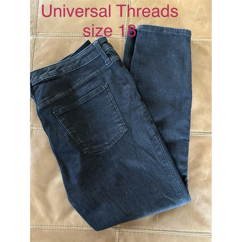 Universal Thread High Rise Skinny Jeans 18 Plus Size‎ Stretch Black Denim